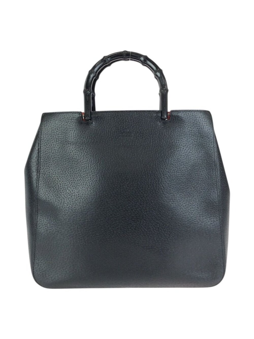 Gucci Bamboo Black Silver Leather 002 Tote